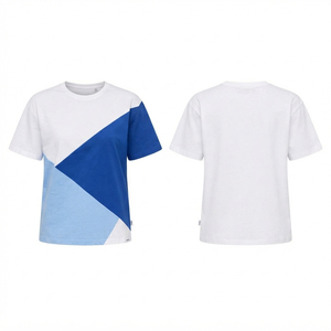 เสื้อยืดผู้หญิงผ้าฝ้ายเนื้อนุ่ม สวมใส่สบาย ระบายอากาศได้ดี ดีไซน์ลำลอง สำหรับแฟชั่นประจำวันและขายส่ง - Product Image 6