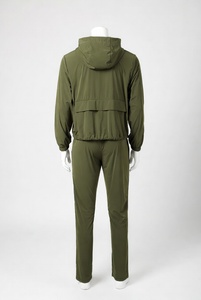 Custom Manufacturer Windbreaker Sweat Suit Streetwear Nylon Cargo Pants and Casual Shirts Nylon <b>Tracksuit</b> With Side Snap Button - Product Image 2