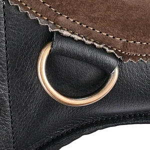Gant de fauconnerie en cuir avec broderie d'aigle, marron et noir, design durable pour la chasse en toutes saisons, taille unique, style luxueux - Product Image 4
