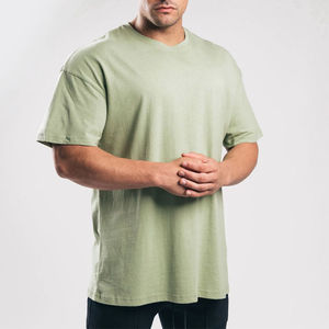 Camiseta de Hombre Tallas Grandes 100% Algodón con Estampado Puff Azul, Cuello Redondo, Tejido de Felpa Transpirable, Ecológica, Personalizable, Venta al por Mayor - Product Image 6
