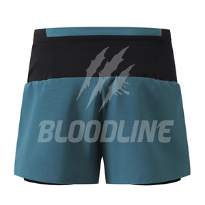 Pantalones Cortos Deportivos Azul Marino para Hombre Bloodline, Cintura Alta, Secado Rápido, Logotipo Frontal con Impresión por Sublimación, Tejido de Poliéster - Product Image 6