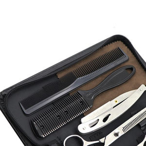 Kit de barbier professionnel, ciseaux, rasoir, peignes, ciseaux à cheveux en acier inoxydable, ensemble d'outils de coiffure pour salon de coiffure - Product Image 3