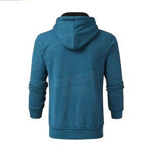Sudadera con Capucha de Forro Polar para Hombre, con Cierre de Cremallera y Bordado, Mezcla de Poliéster/Algodón, Antipilling, Transpirable, para Invierno, Venta al Por Mayor OEM 2025 - Product Image 4