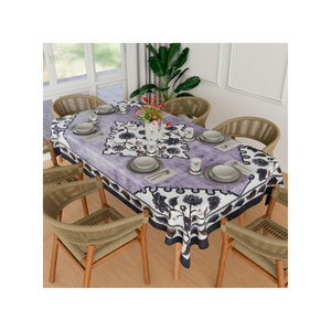 Nappe en coton imprimé motif floral doré, bordure personnalisée, taille sur mesure, nombre de fils, fournisseur indien, vente en gros - Product Image 4
