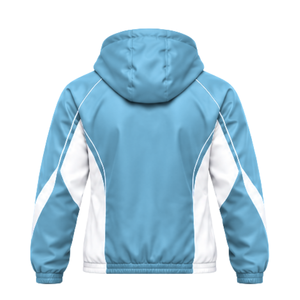 Conjunto deportivo personalizado para hombre, con chaqueta con capucha y cremallera y pantalones deportivos para entrenamiento en el gimnasio, jogging y correr. - Product Image 6