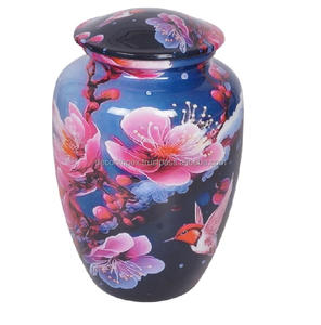 Urne funéraire en métal de Style américain classique Urne commémorative en laiton léger de qualité durable pour honorer les souvenirs Design moderne - Product Image 1