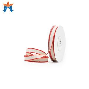 Cinta de algodón Natural, personalizada, 3/8 en marfil, rayas - Product Image 2