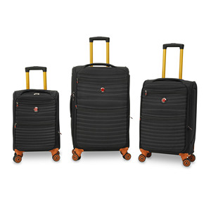 Expandable Soft Fabric Luggage Set With Smooth Rolling <b>Wheels</b> And Durable Travel Structure With 4 <b>Wheels</b> And Combination Lock - Product Image 4