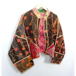 Ethnic Summer/Winter Spring Knitted Kantha <b>Jacket</b> Regular Breathable Quick Dry Eco-Friendly Vintage Casual <b>jacket</b> for outings - Product Image 5