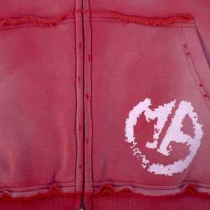 Sudadera con Capucha Extra Grande de Estilo Urbano, Lavada al Ácido, Personalizada por el Fabricante, con Pedrería, Corta, Cuadrada, con Cierre, para Hombre - Product Image 4