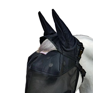 Customization Pattern Horse Mesh PVC Fly <b>Mask</b> Ear <b>Eye</b> Face Cover Durable Resistant Wear Comfortable High Quality Face Protection - Product Image 3