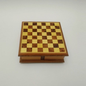 Handcrafted <b>Wooden</b> <b>Chess</b> <b>Set</b> With Storage Drawer And Carved Pieces Elegant Compact Board Game For Strategy Enthusiasts & Fun - Product Image 3