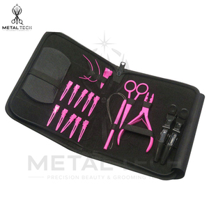 Kit d'outils de précision pour extensions de cheveux : pinces, aiguilles à boucle, crochets, perles et clips pour l'installation professionnelle d'extensions capillaires - Product Image 2