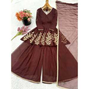 Conjunto superior e inferior de diseñador para mujer con ropa hermosa y elegante Dupatta - Product Image 2