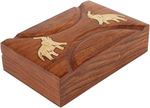 Boîte à bijoux en bois rustique, faite à la main, en bois naturel, boîte de rangement pour bijoux, organisateur de cadeaux à bas prix par AALIYAN IMPEX - Product Image 5