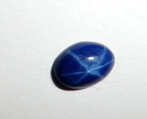 Zafiro Azul Estrella Ovalado de 5x7 mm, 1 Quilate, Creado en Laboratorio, Cabujón Pulido con Efecto de Estrella de 6 Puntas para Joyería - Product Image 4