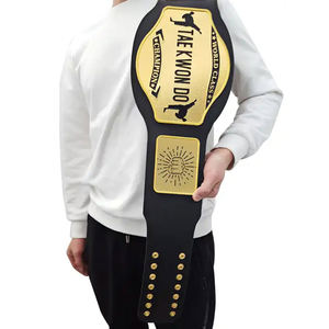 Créez votre propre ceinture de championnat personnalisée légère et réglable en cuir pour MMA, lutte, boxe et arts martiaux mixtes - Product Image 1