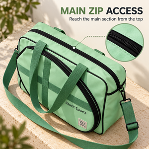 Sac de raquette de squash personnalisé Rexfit Sports avec poche avant incurvée zippée, deux poignées de transport et bandoulière réglable pour le sport - Product Image 4