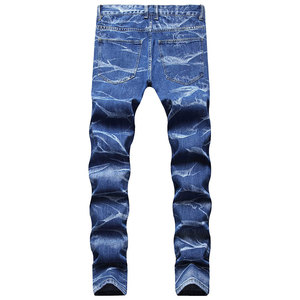 Pantalones Vaqueros Desgastados para Hombre, Estilo Casual, Ajustados, Rotos, Lavado Intenso, Moda Urbana, Fabricante OEM, Venta al Por Mayor Personalizada - Product Image 2