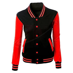 Chaquetas de Algodón de Color Sólido Rojo y Negro para Mujer, Primavera y Otoño 2026, Manga Larga, Productos de Tendencia 2026 - Product Image 1