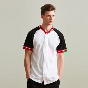 เสื้อเบสบอลซอฟต์บอลแบบติดกระดุม แขนสั้น เสื้อกีฬาฝึกซ้อม เสื้อเบสบอล 100% โพลีเอสเตอร์ เสื้อซอฟต์บอล - Product Image 2