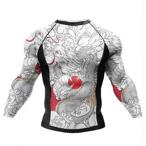 T-shirt de compression pour homme à manches longues, impression par sublimation premium, vêtement d'entraînement, séchage rapide, coupe ajustée, léger - Product Image 1