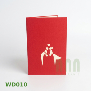 Carte de vœux 3D pop-up carrée sur le thème du festival floral, créative, faite à la main, en papier découpé, souvenir de fête de la Saint-Valentin pour les couples - Product Image 3