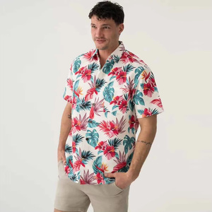 Nouvelles chemises hawaïennes pour hommes, fermeture à boutons, respirantes, écologiques, séchage rapide, 100% soie, chemises de plage pour hommes - Product Image 3