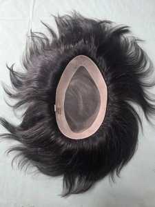 Taz Hair Bangladesh's High Quality Indian Hair Peluca para hombres Estilo de onda profunda Soft Mono Base Toupee Sistema de cabello de Bangladesh - Product Image 4