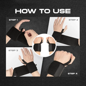 สายรัดข้อมือออกกำลังกายสำหรับผู้ชายรุ่นใหม่ ป้องกันการลื่น ช่วยพยุงมือ เหมาะสำหรับยกน้ำหนัก ฟิตเนส เพาะกาย - Product Image 4