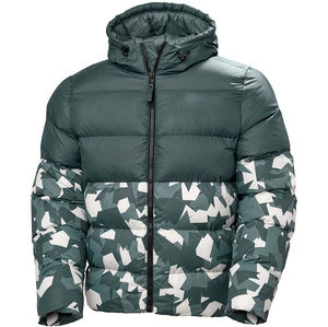 Chaqueta de Invierno para Hombre, Acolchada, con Capucha, Estampado de Camuflaje, Rellena de Plumón, Resistente al Viento, Estilo Casual, Cierre de Cremallera, Exterior de Poliéster Grueso - Product Image 2