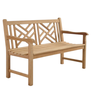 Banco de madera de teca de estilo minimalista para sentarse en el jardín o en el parque público. Capacidad para 2 personas - Product Image 3