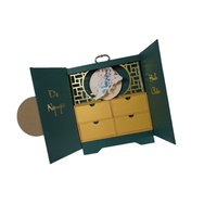 Carpeta de Papel Kraft Biodegradable y Reciclable de Primera Calidad para Pasteles de Luna y Joyería, con Logotipo Personalizable y Asa