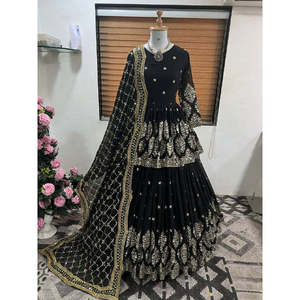 Elegantes y bonitos vestidos de fiesta de noche con Dupatta Top Lehenga - Product Image 5