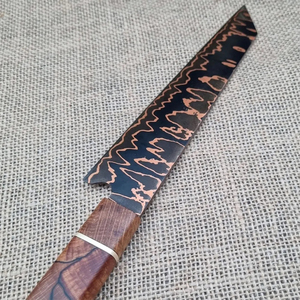 Couteau de chef personnalisé artisanal en acier inoxydable Burraq Ecommerce, 8 pouces, manche en aluminium, épaisseur 3,0 mm, NOUVEAU style - Product Image 2