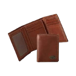 Cartera plegable de cuero de becerro de buey de vaca auténtica para hombre hecha en Indio en negro y marrón con tarjetero exportador mayorista - Product Image 1