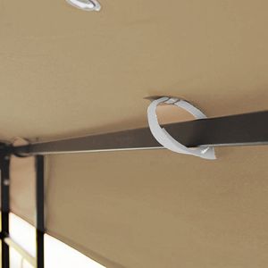 10x10 Ft Outdoor Patio Double Tiered Gazebo <b>Tent</b> Roof Top Cover Only Replacement <b>Canopy</b> for Pergola Gazebo (Frame Not Included) - Product Image 4