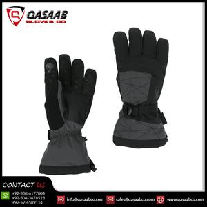 Meilleurs gants de ski et de snowboard imperméables à 100 % pour l'extérieur, couleur noir-gris patchwork, avec votre logo personnalisé - Product Image 2