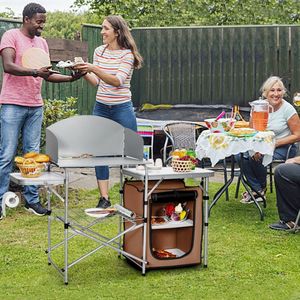 Tavolo Portatile per Barbecue da Campeggio con Paravento e Borsa per BBQ all'Aperto - Product Image 5