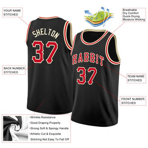 Nouveau maillot de basket-ball sans manches personnalisé de qualité supérieure, imprimé par sublimation, unisexe, taille adulte, respirant, confortable, taille plus - Product Image 3