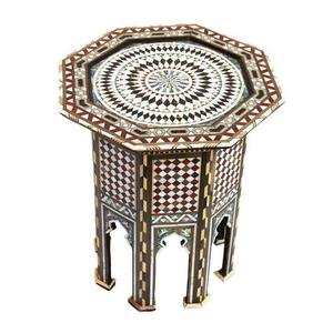 Mesa de Diseño Moderno con Incrustaciones de Hueso y Motivos Florales, Mueble de Alta Calidad para Comedor, Dormitorio, Sala de Estar o Almacén - Product Image 4