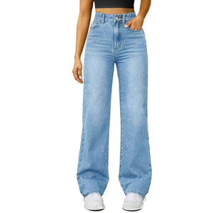Jeans de pierna recta de alta calidad para mujer, pantalones vaqueros de corte holgado y relajado, pantalones de mezclilla de moda, estilo casual, streetwear, jeans de pierna ancha para mujer, venta al por mayor. - Product Image 3