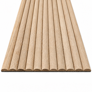 Panneaux muraux en bois massif, design rayé 3D, style rustique, panneau de décoration intérieure, panneaux muraux flexibles en bois massif - Product Image 1