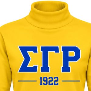 เสื้อสเวตเชิ้ตคอกลมสำหรับผู้หญิง Sigma Gamma Rho สีเหลือง ลายกราฟิกสมาคมนักศึกษากรีก แขนยาว สไตล์ลำลอง สตรีทแวร์สำหรับนักศึกษา - Product Image 4
