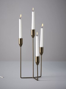<b>Black</b> Iron <b>Candlestick</b> Holders Set of 3 Geometric Durable Taper Candle Holder Stand for Home Decor - Product Image 3