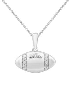 Diamante calcio 18 "collana pendente (1/10 ct. T. w.) in argento Sterling | Macacy's - Product Image 1