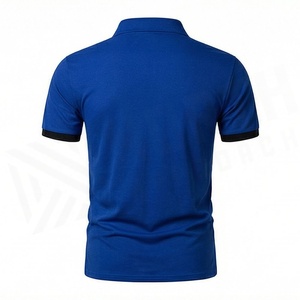 เสื้อโปโลผ้าฝ้ายสั่งทำพิเศษสำหรับผู้ชายไซส์ใหญ่  แบบเรียบ แขนสั้น ระบายอากาศได้ดี เหมาะสำหรับธุรกิจ กอล์ฟ ออกกำลังกาย และเล่นกีฬาในฤดูร้อน - Product Image 2