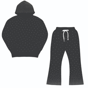 Survêtement personnalisé avec strass OEM ODM – Qualité supérieure, prix usine, élégant, confortable, durable, respirant, mode décontractée, vêtements de sport - Product Image 1