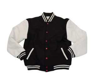 Chaqueta universitaria estilo bomber con letras bordadas personalizadas, chaqueta universitaria estilo béisbol, chaqueta universitaria Old Friends School. - Product Image 1