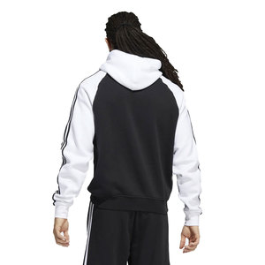 Sweat-shirt à capuche rayé bicolore de haute qualité pour homme, manches raglan personnalisées, en molleton de coton, style streetwear, coupe oversize - Product Image 4